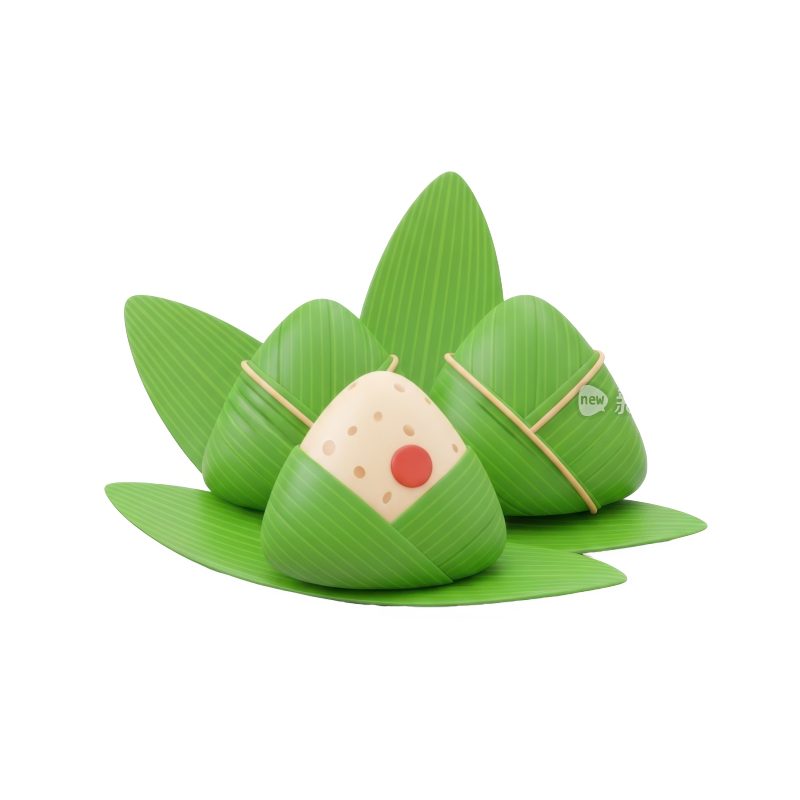3D卡通端午节元素插画