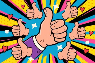 多只点赞手势插画 多只点赞手势插画