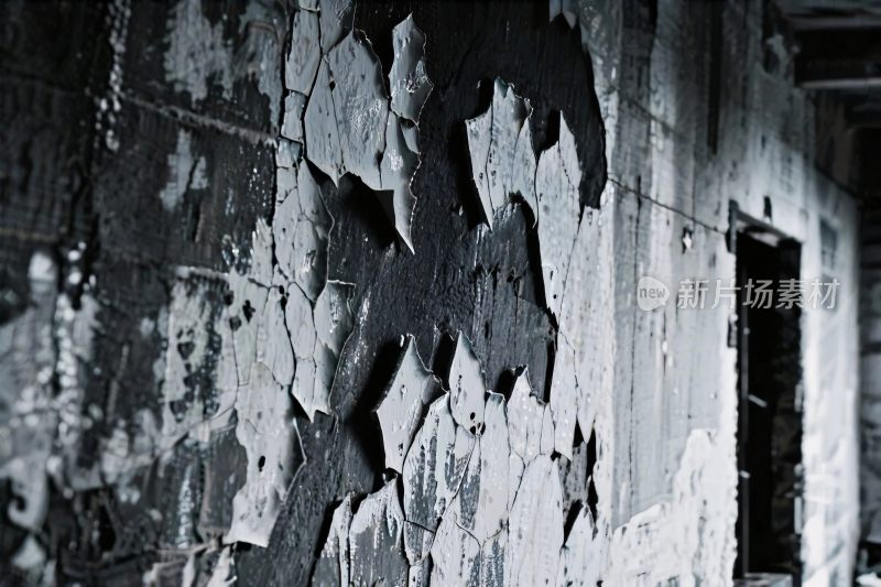 老旧剥落墙面