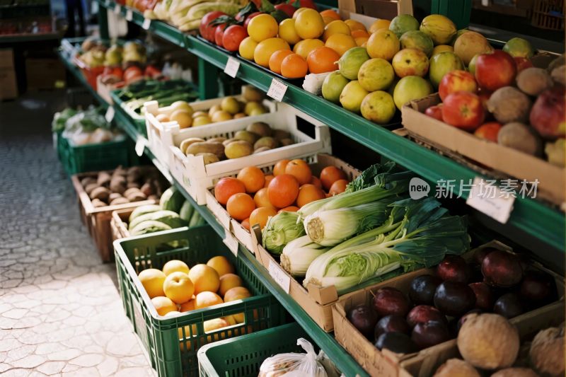 市场果蔬货架陈列