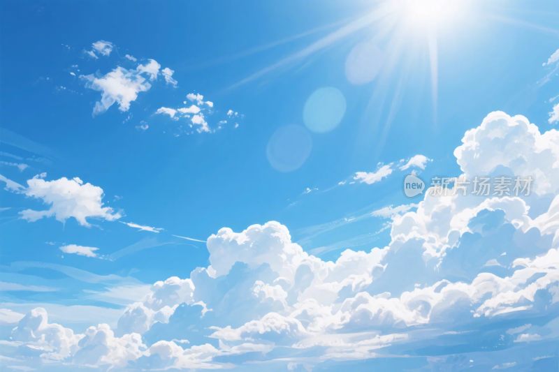 蓝天白云风景图