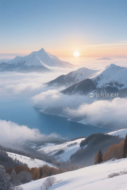 雪山云海风景图