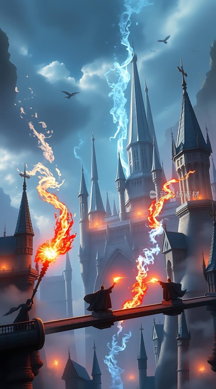 魔法对决火焰与冰霜的对决