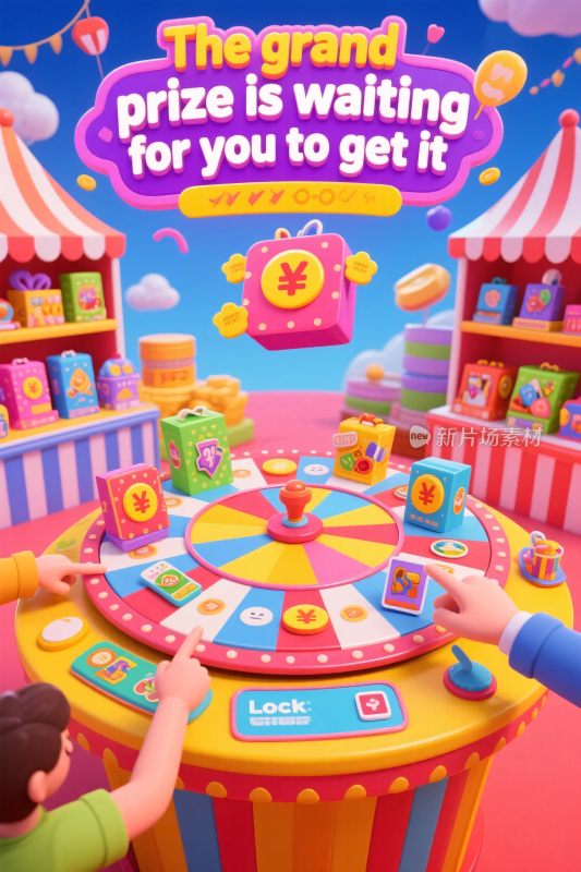 嘉年华抽奖转盘插画
