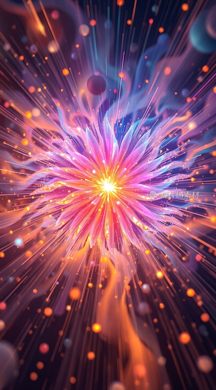 五彩斑斓的光芒绽放宇宙奇观尽收眼底