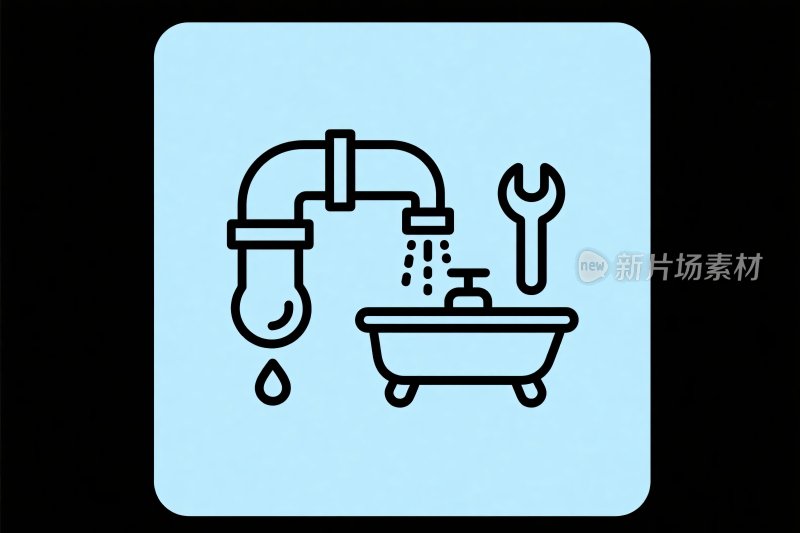 维修洗浴设施图标