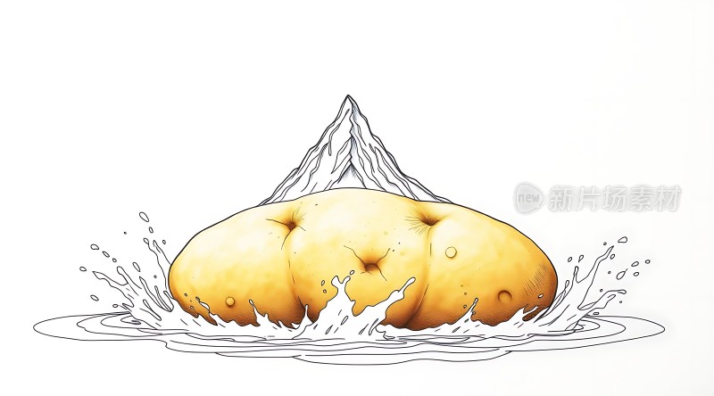 土豆山溅起水花