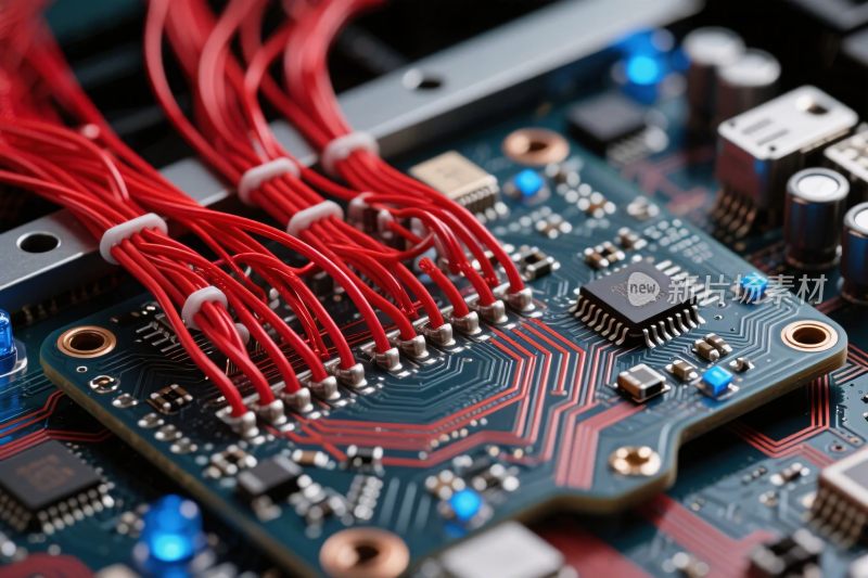 电子元件电路板特写