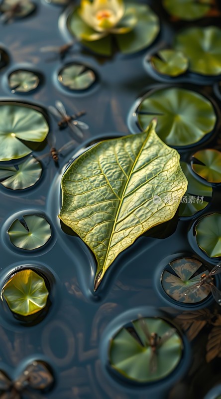 绿叶轻舞水上梦