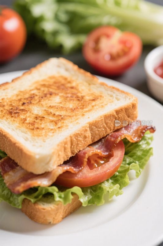 美味三明治摄影图