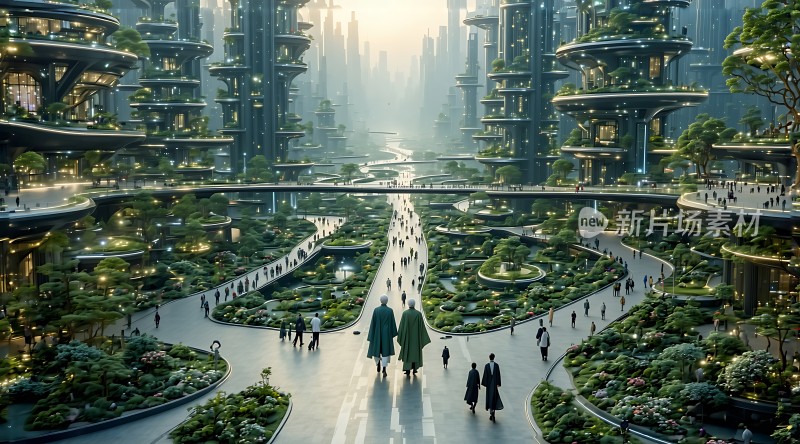 未来之城绿色生态与科技融合