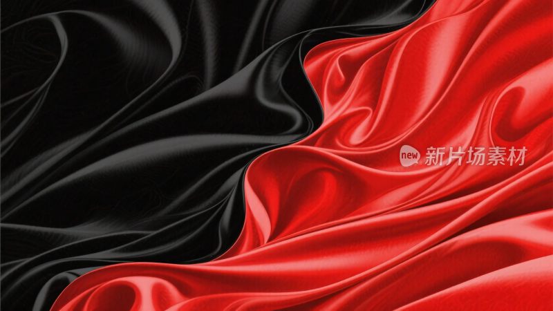 黑红交织的绸缎画面