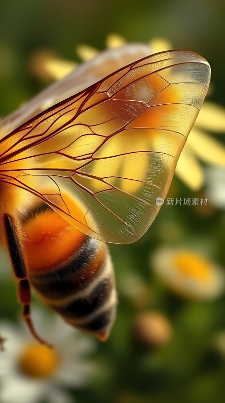 蜂翼轻舞花间精灵