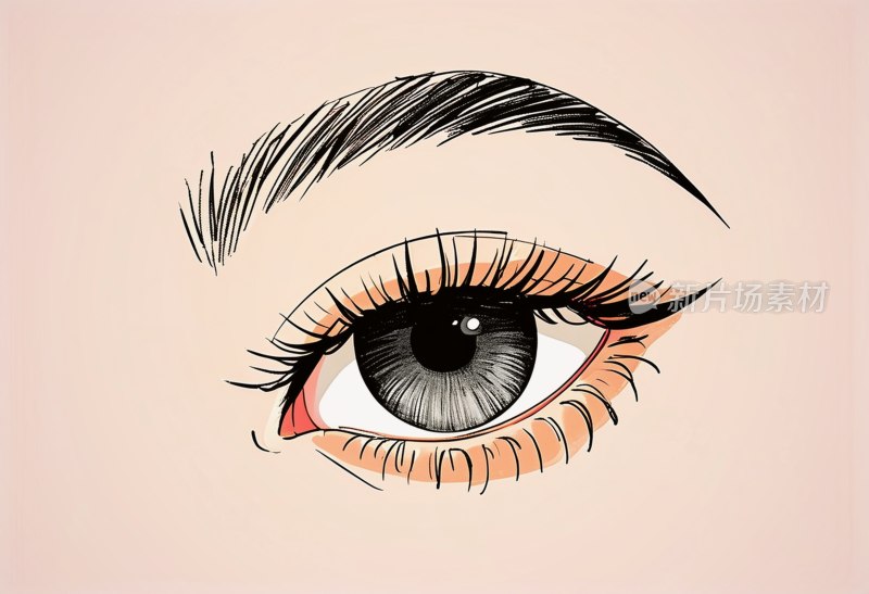 卡通眼线贴纸设计