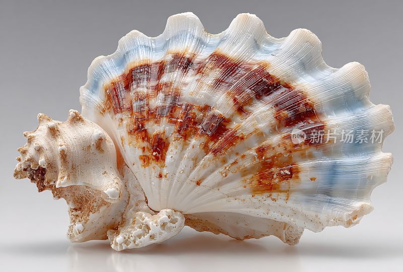 美丽多彩的贝壳特写