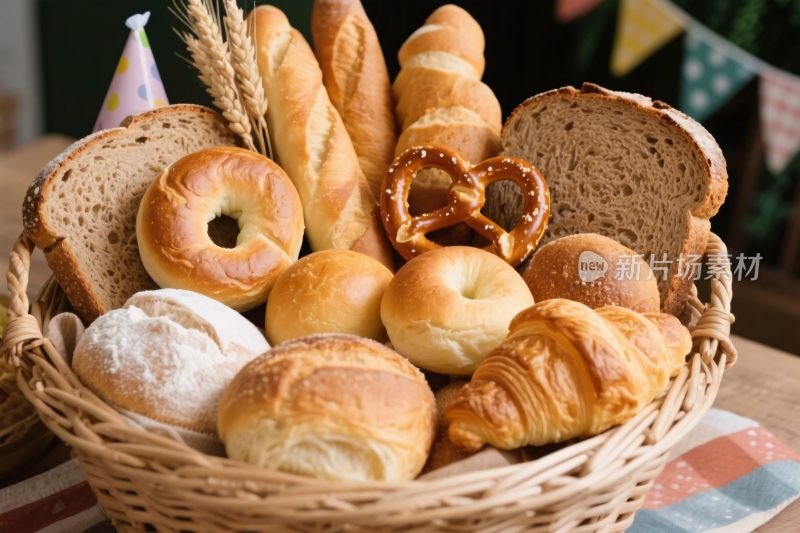 面包烘焙食品篮子