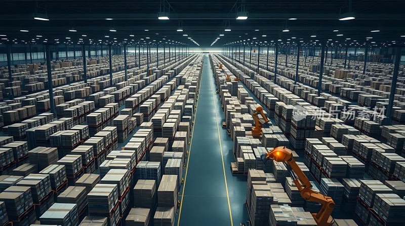 智能仓库机械臂搬运货物