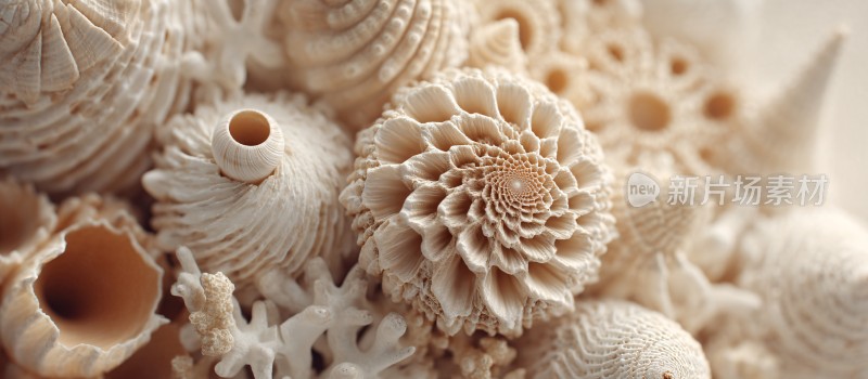 精致贝壳特写画面