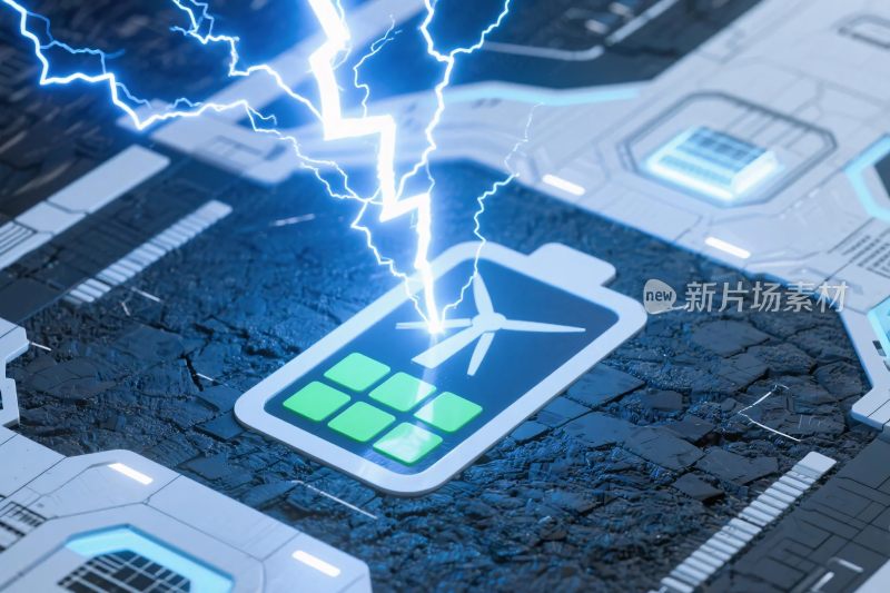 科技电池闪电充电