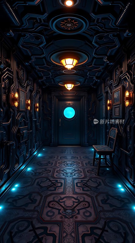 科技感走廊未来主义设计