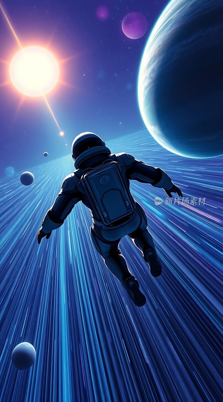 宇航员太空遨游