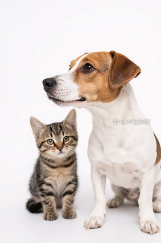 小狗与小猫的合影