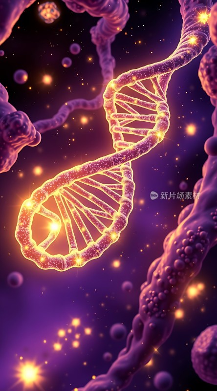 紫色DNA螺旋结构