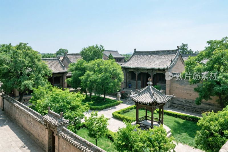 古建庭院风景图