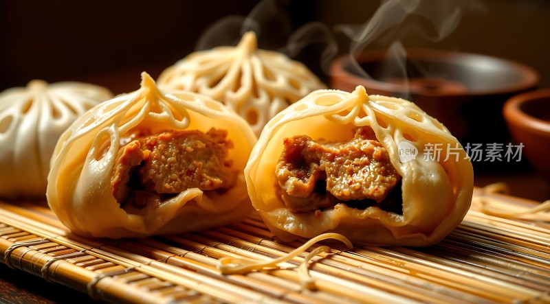 蒸笼里的美味包子