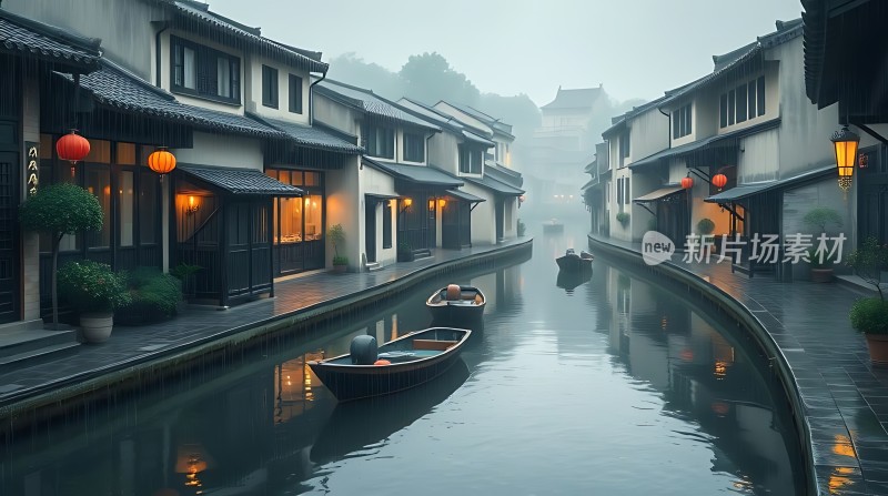 古色古香水乡夜色