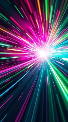 彩色光束爆炸