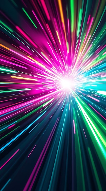 彩色光束爆炸