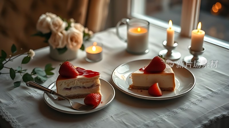 烛光晚餐浪漫甜点