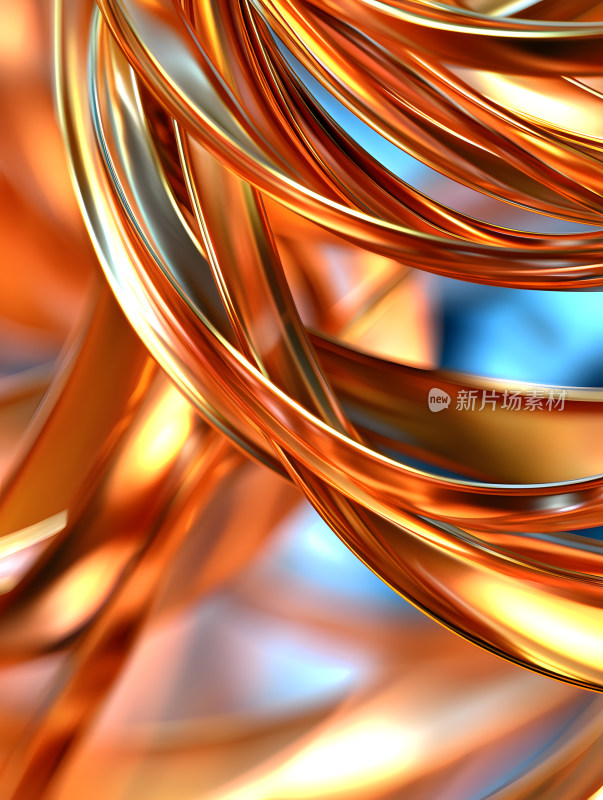 充满活力抽象金属漩涡