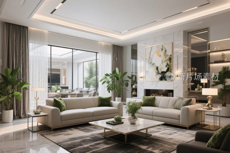 现代客厅室内场景