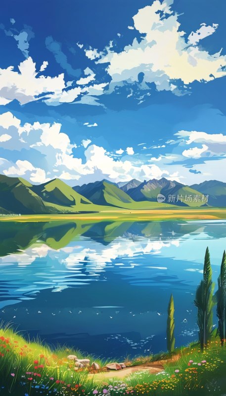 青海湖夏景美如画