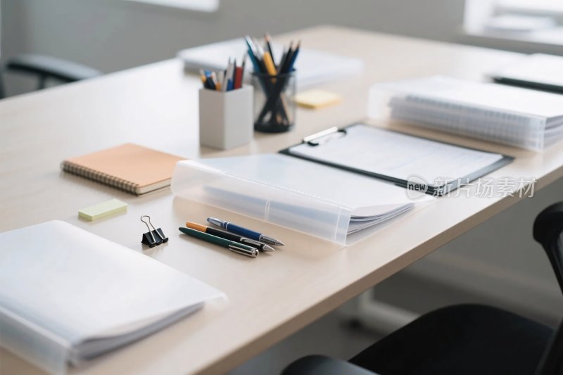办公桌面文具布置