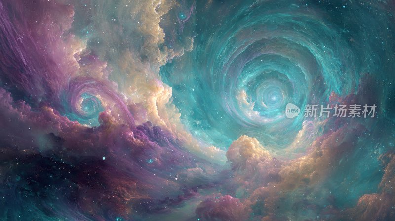 梦幻绚丽的宇宙星云景象