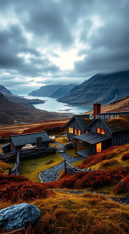 山谷中的温馨小屋