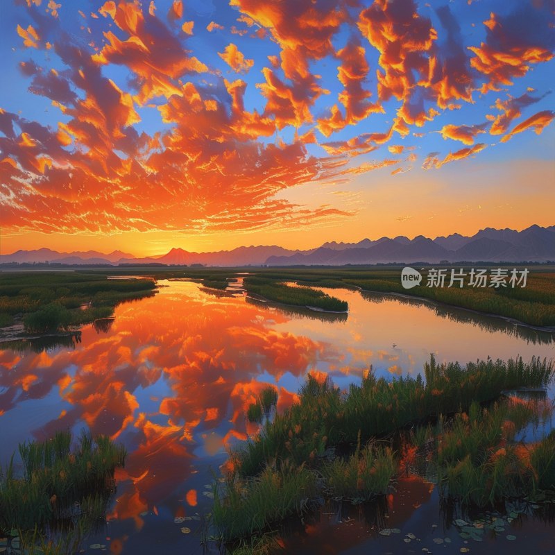 甘肃晨曦火烧云