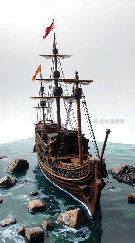 海上巨舰搁浅险境