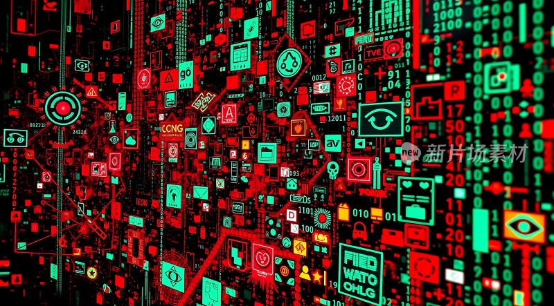 科技世界数字与符号交织的未来景象