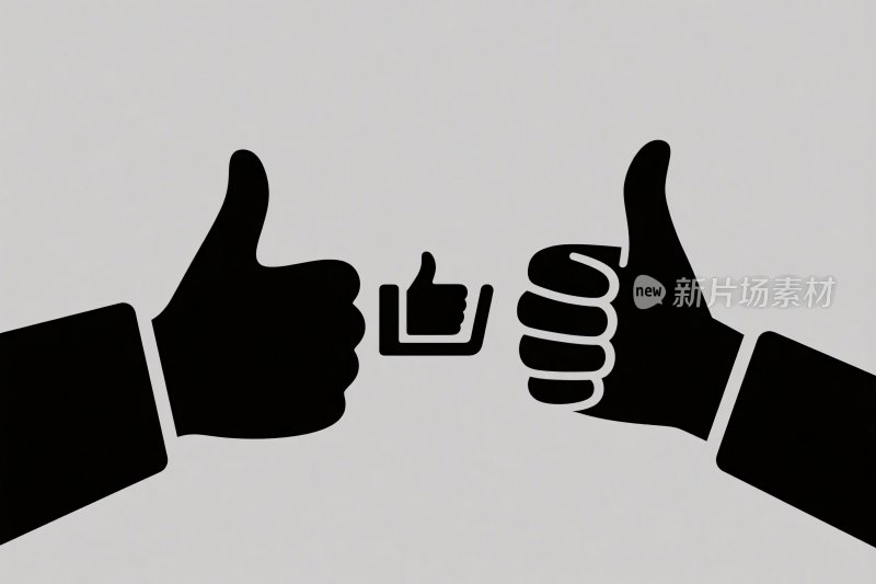 点赞手势插画