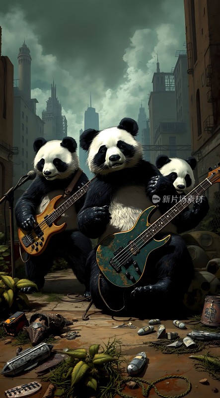 熊猫乐队演奏现场