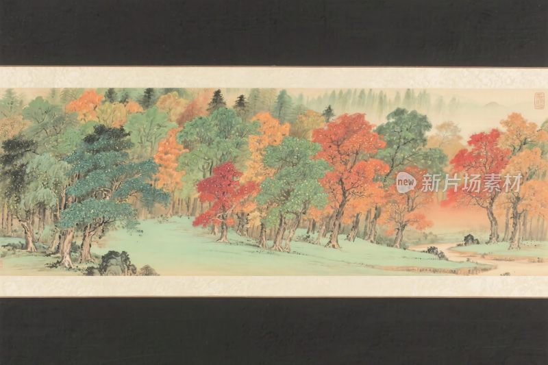 传统山水风景画卷