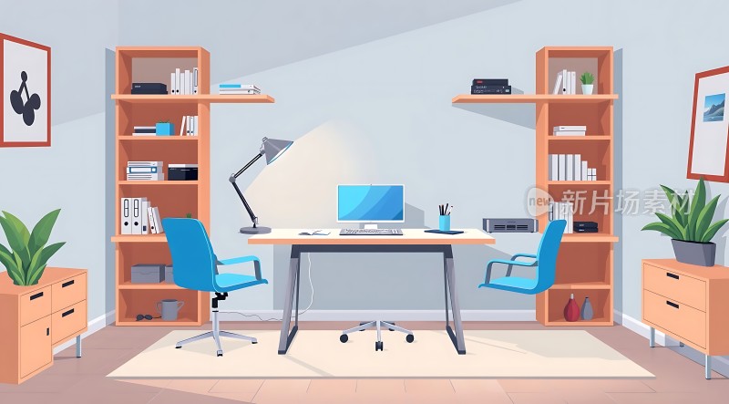 简约现代办公空间整洁明亮的工作环境