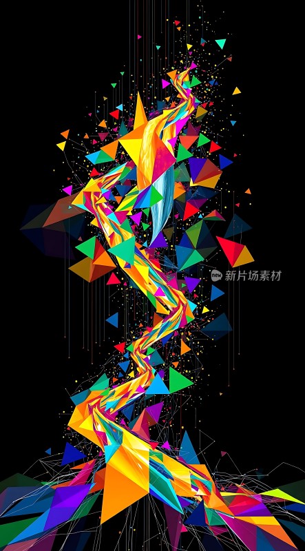 多彩几何艺术风暴