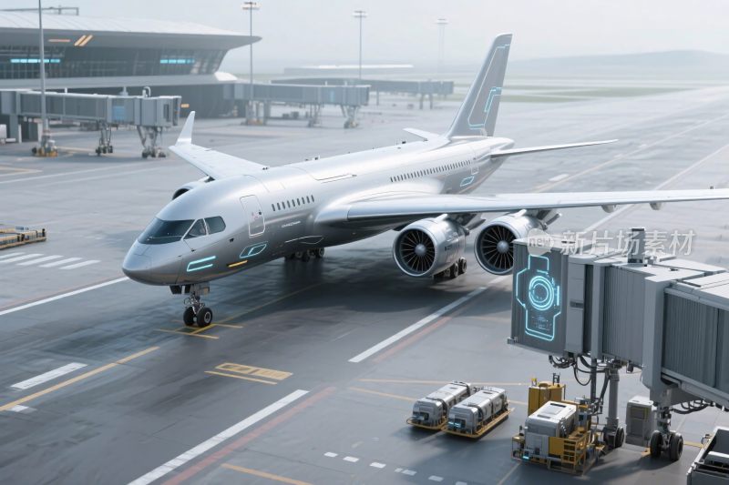 机场停机坪上飞机