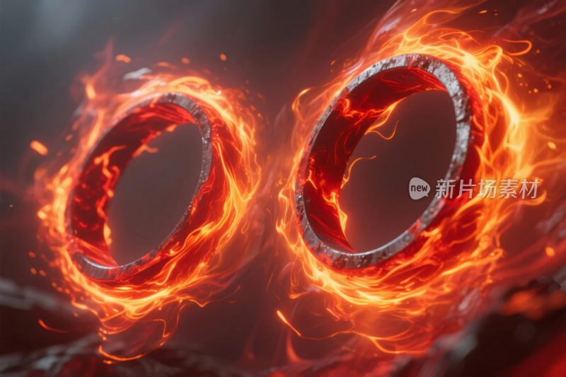 火焰能量环特效插画