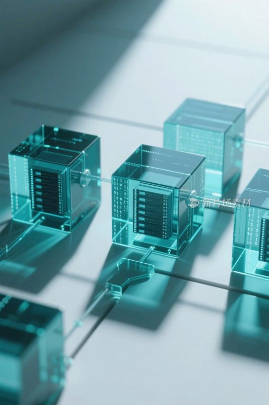 科技感的透明立方体装置